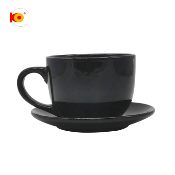 Nordic Ins Style Keramik Schwarzmilch Tee Tassen und Untertassen für Büro